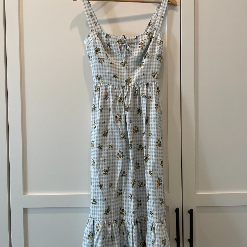 Reformation Maegan Linen Dress Size 2 (color Alfresco)